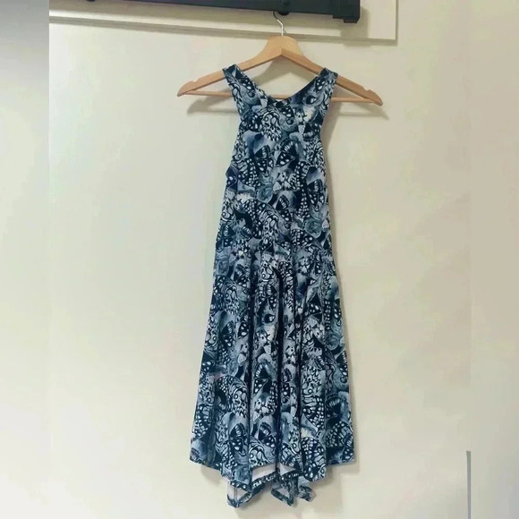 Abercrombie Kids Dress Girl's/ Kid's Size XL Blue Butterfly Print Sleeve… - Picture 2 of 6